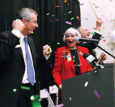 A Central Piedmont celebration with confetti