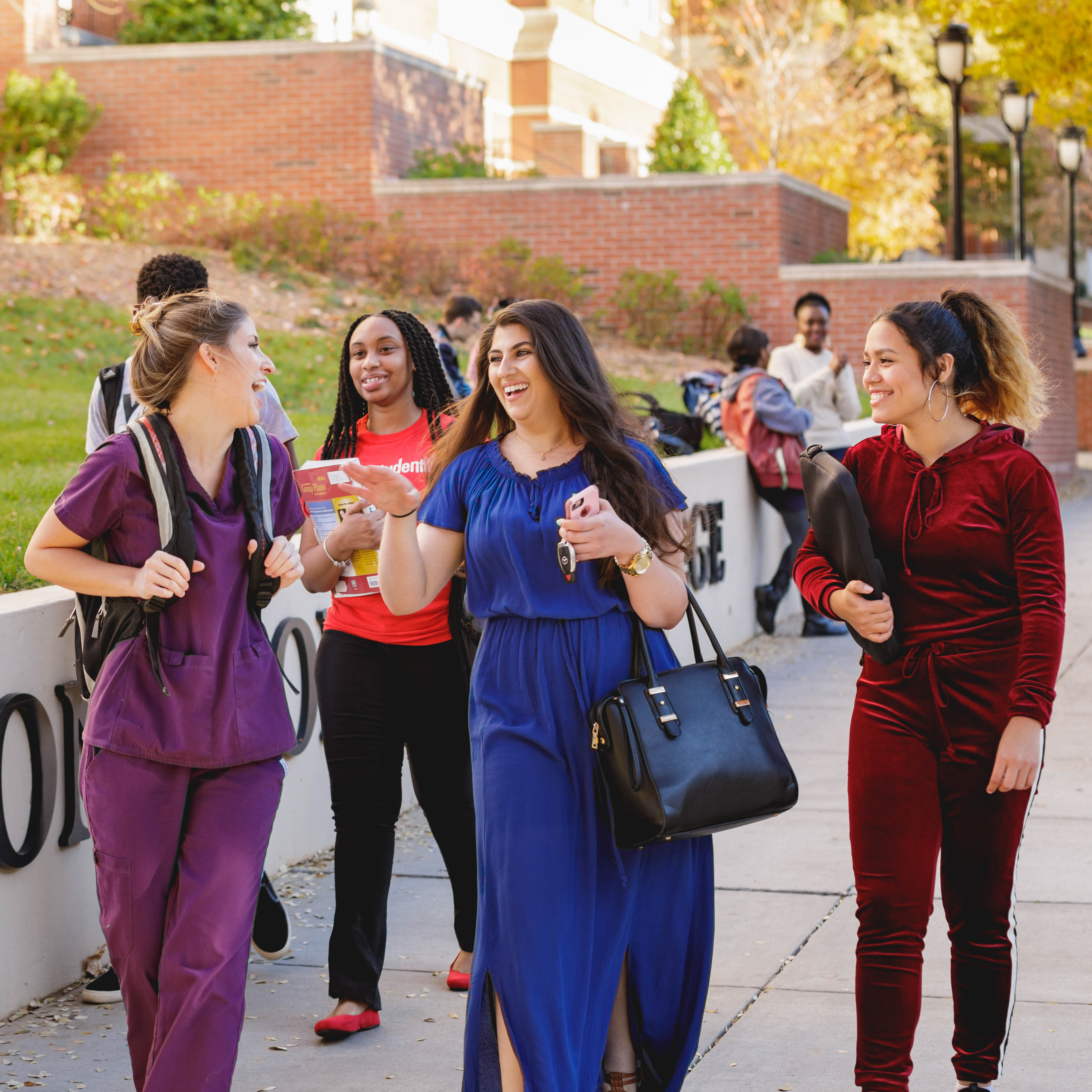 students walking on Central Campus