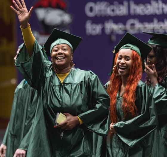 Happy GED recipients at graduation