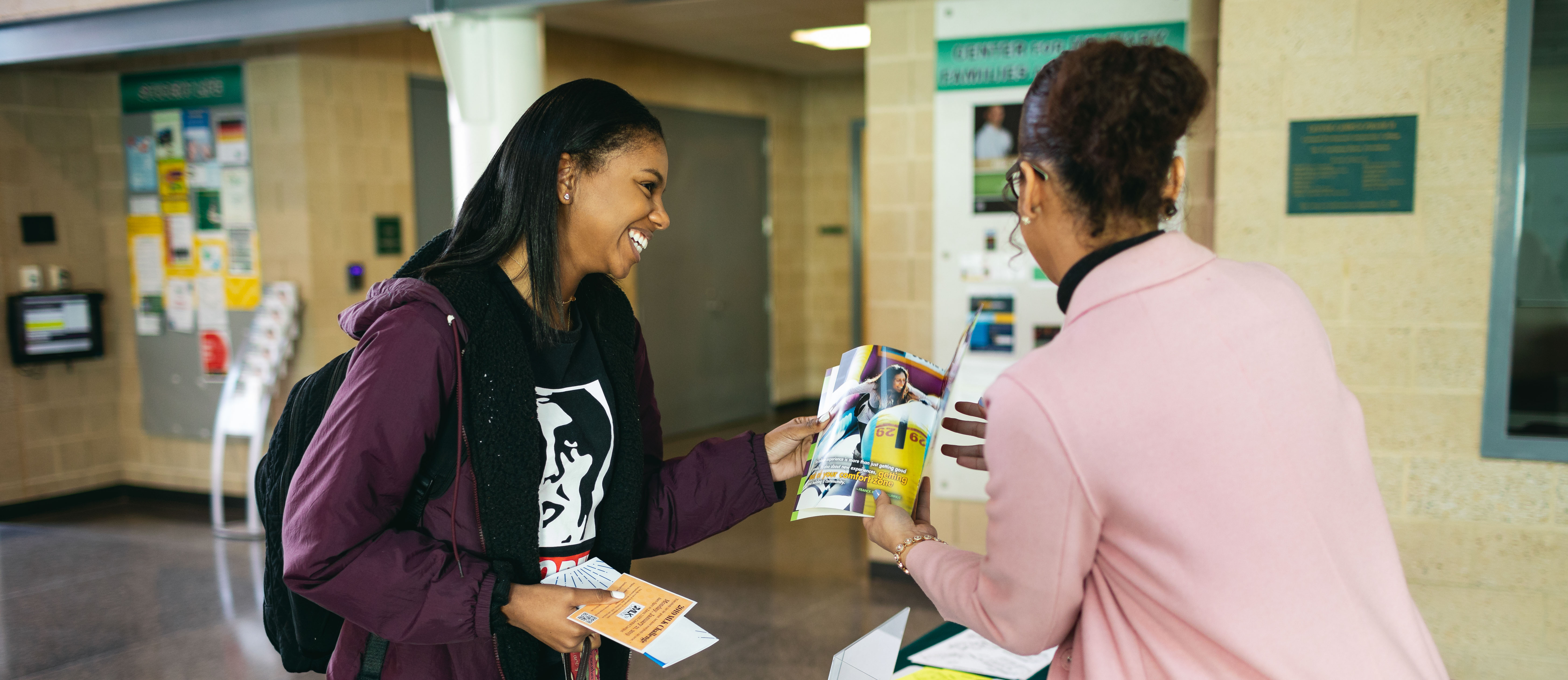 staff showing student information