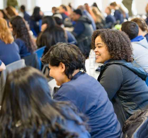 Students attending an ESL class