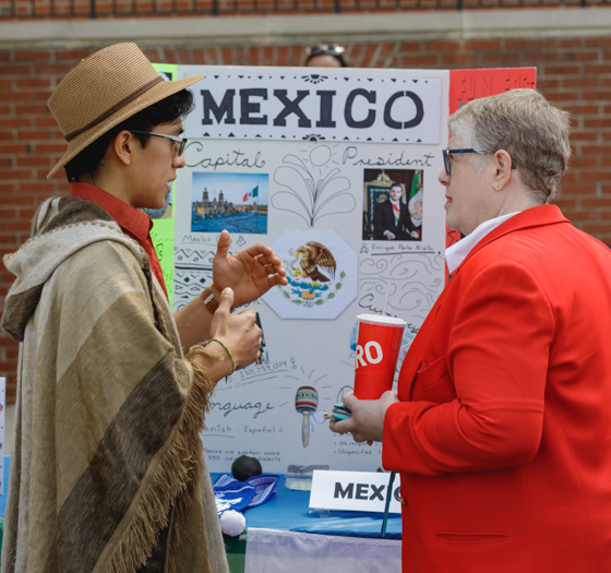 sharing Mexican culture at an event