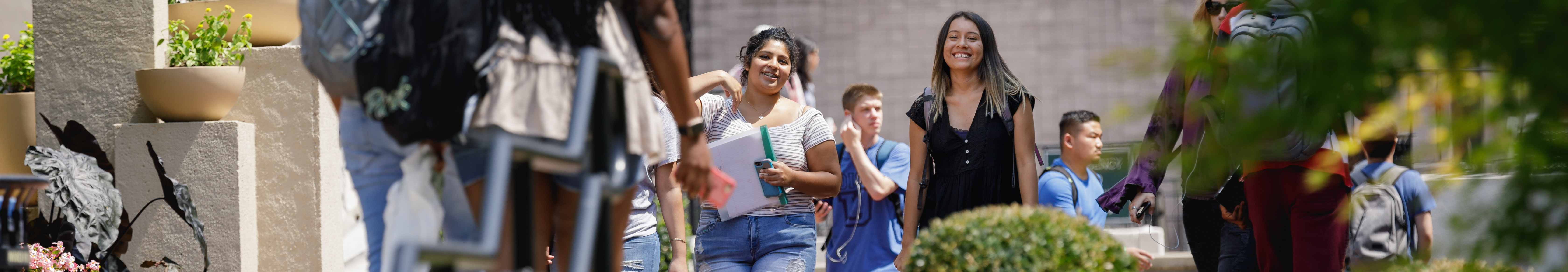 students walking on Central campus