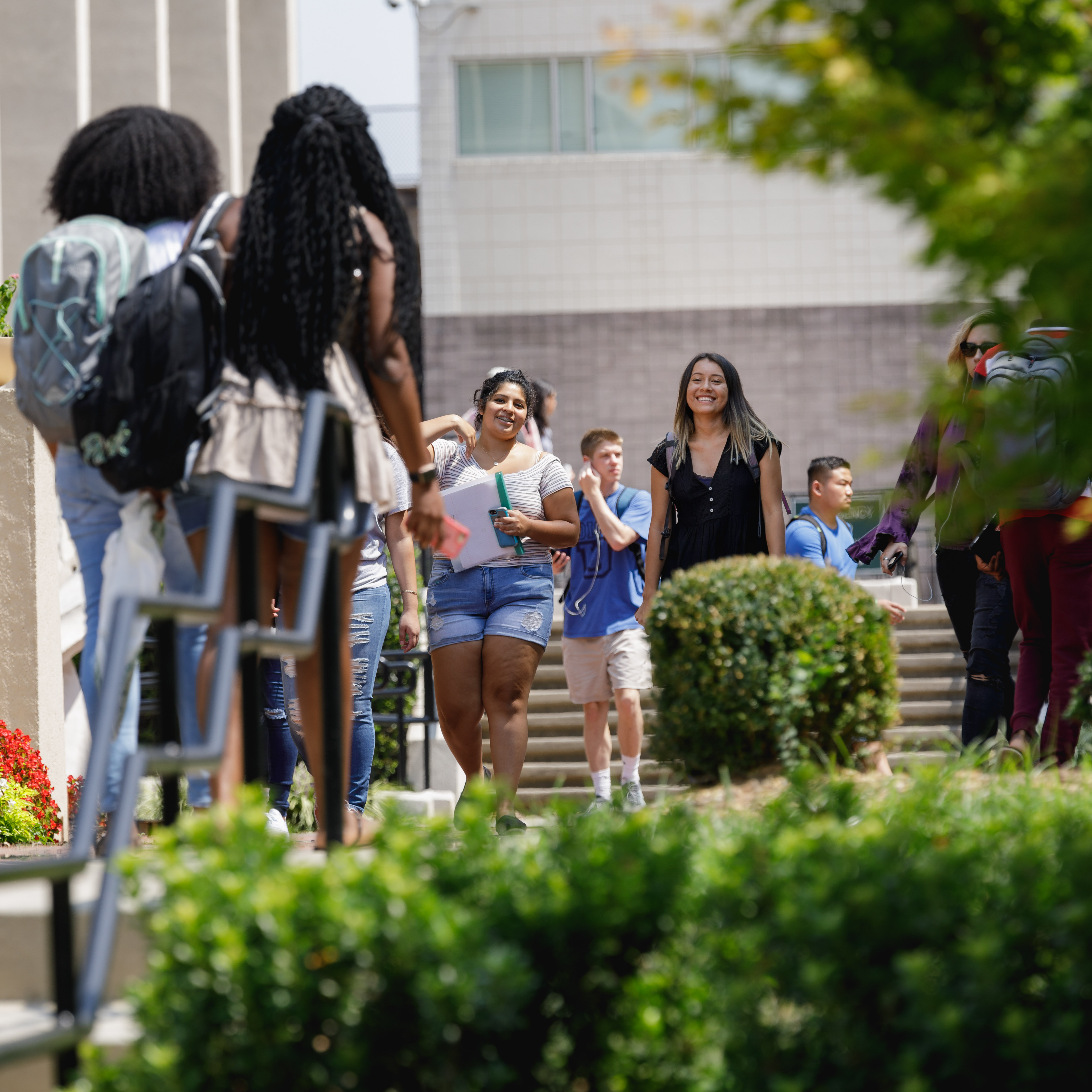 students walking on Central campus