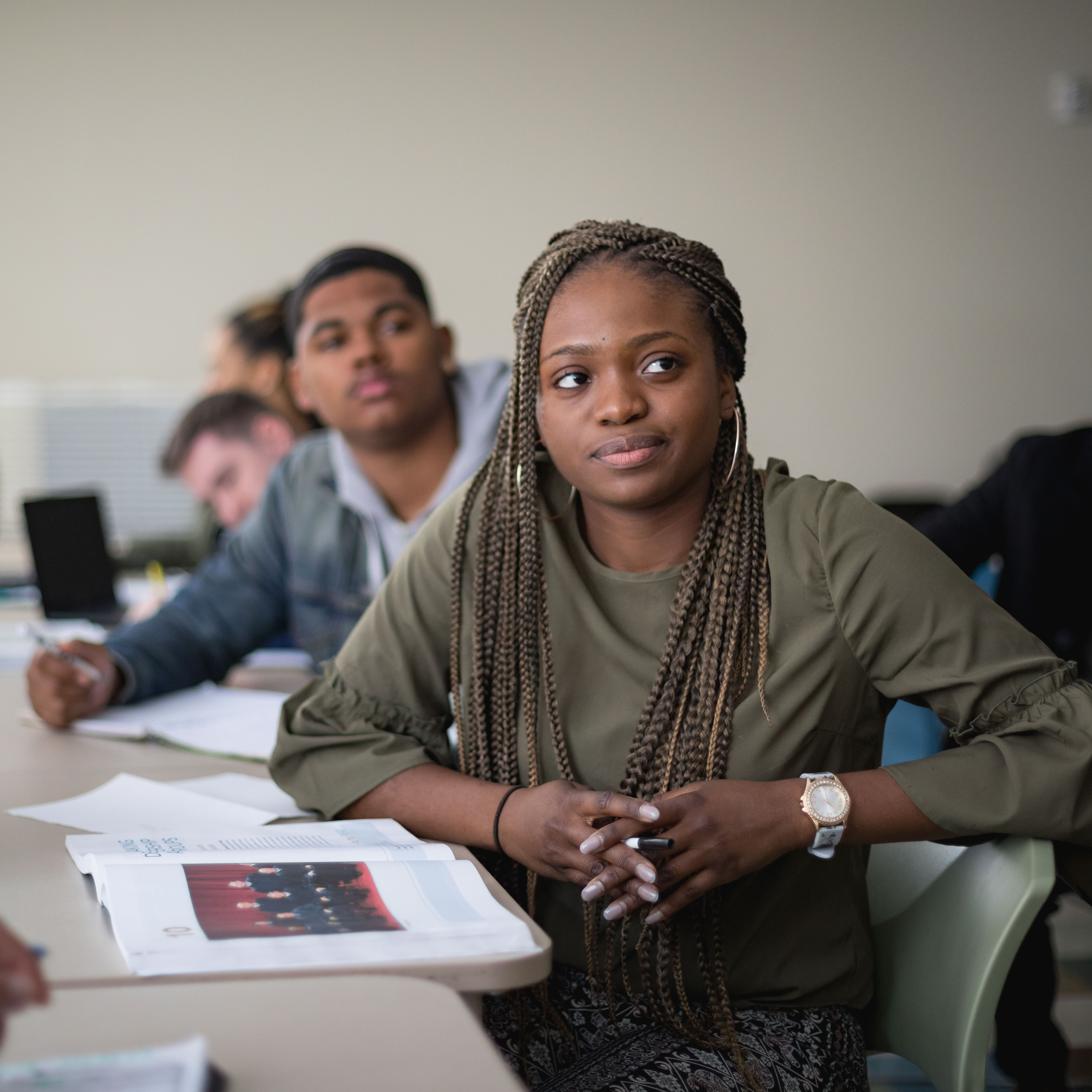 central campus students in class