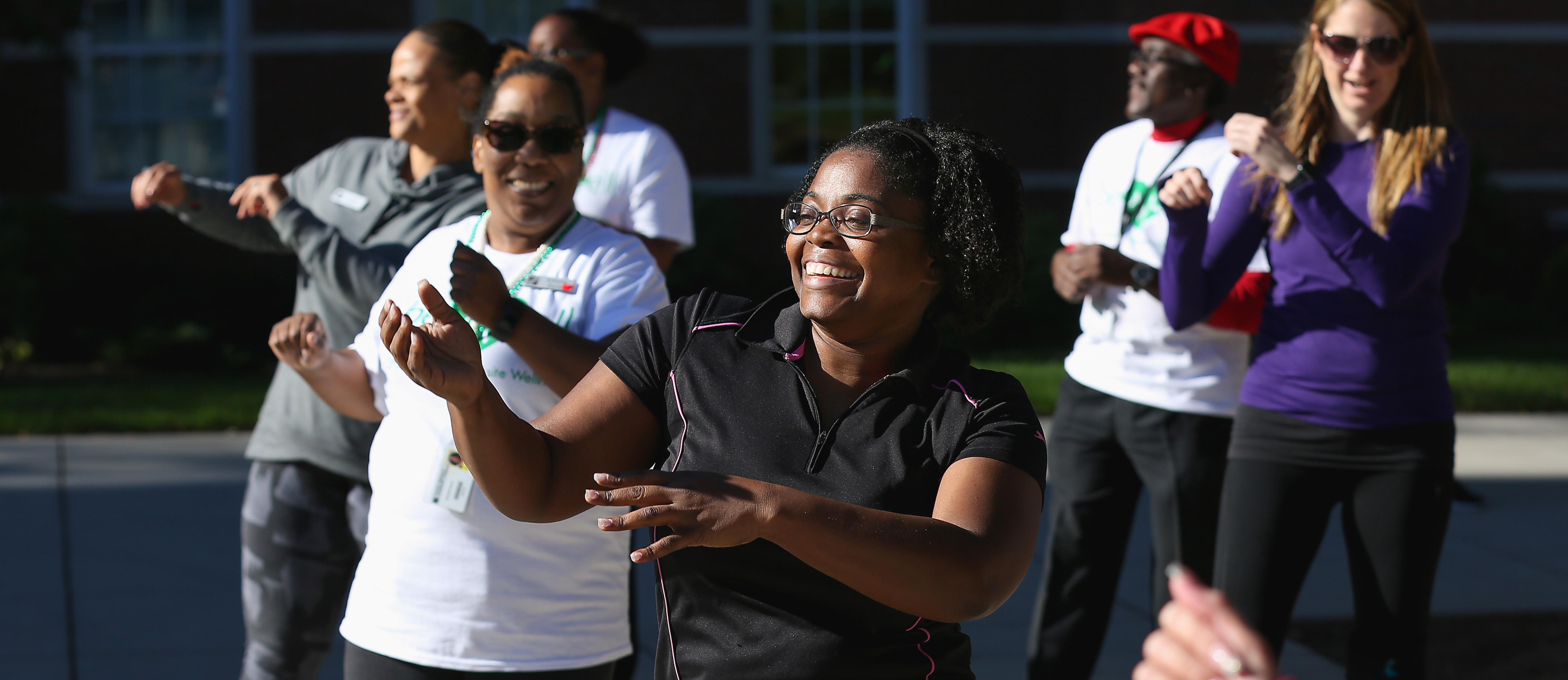 staff dancing at a staff event