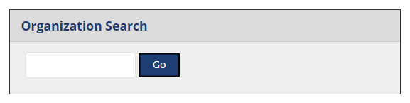 organization search box in Blackboard