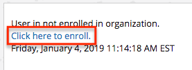 enrollment link in Blackboard