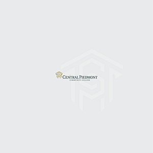 light grey mobile diamond background with full color Central Piedmont logo