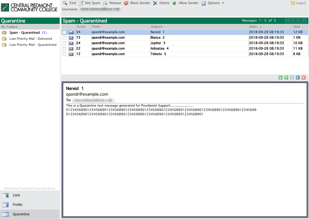 preview proofpoint quarantined messages