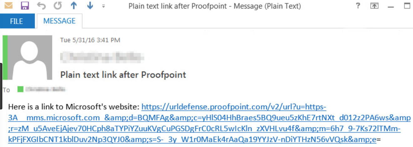 proofpoint text link