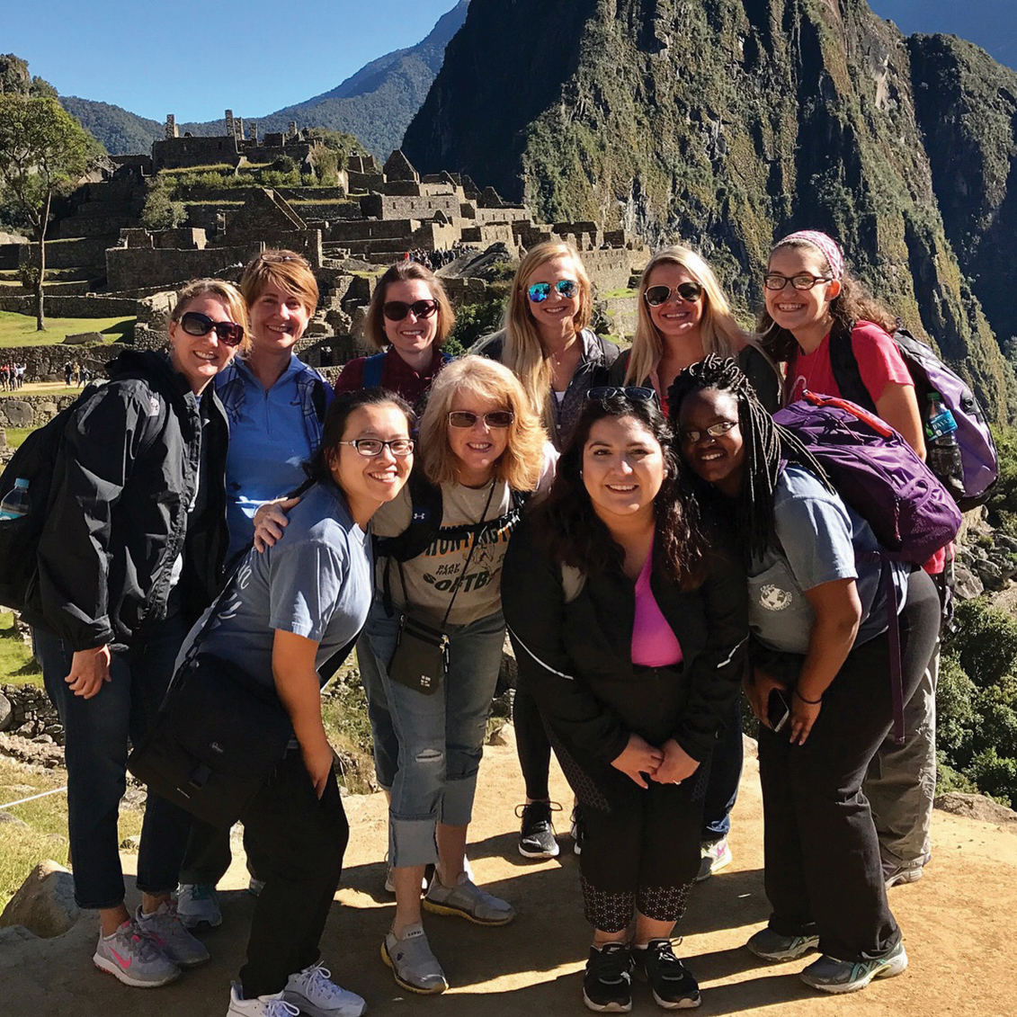 study abroad students at Machu Piccu