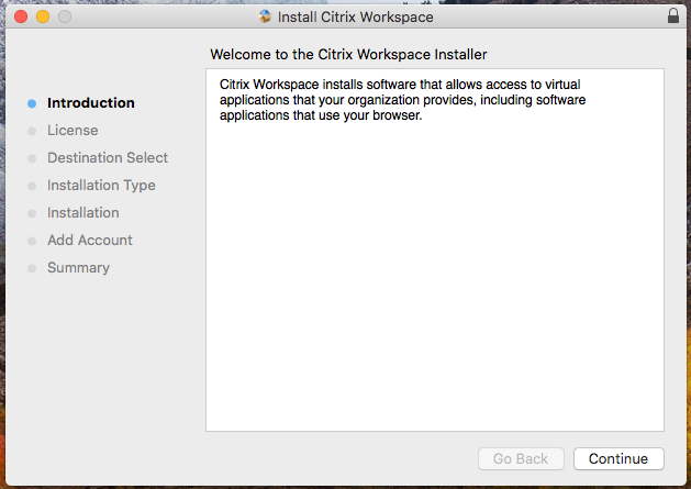 Citrix Workspace installer