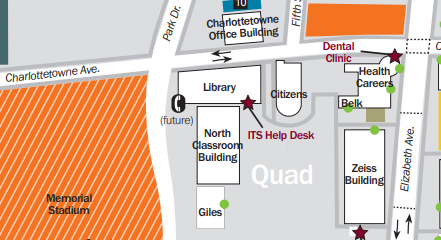 Map of Central Campus North Classroom 