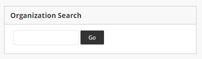 Organization search box