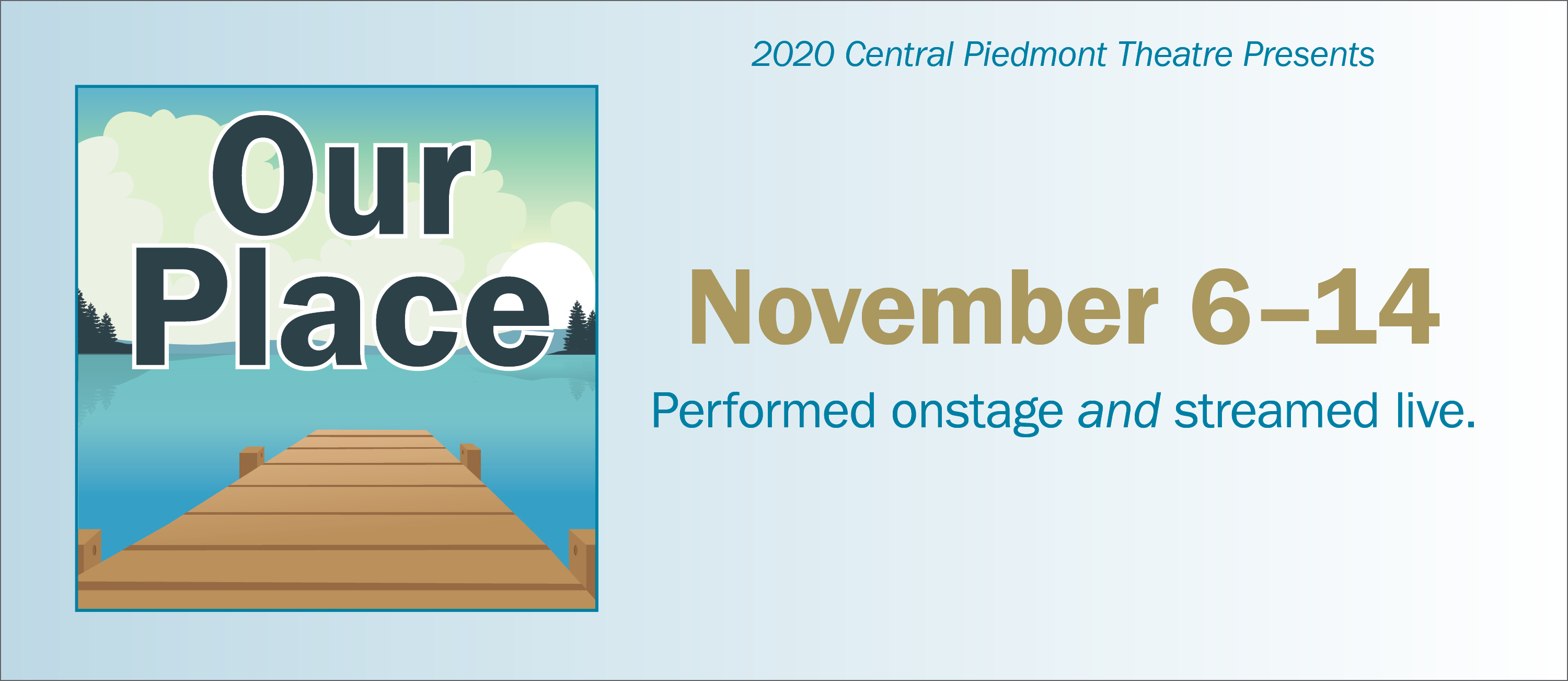 Our Place theatre live stream performance November 6-14, 2020