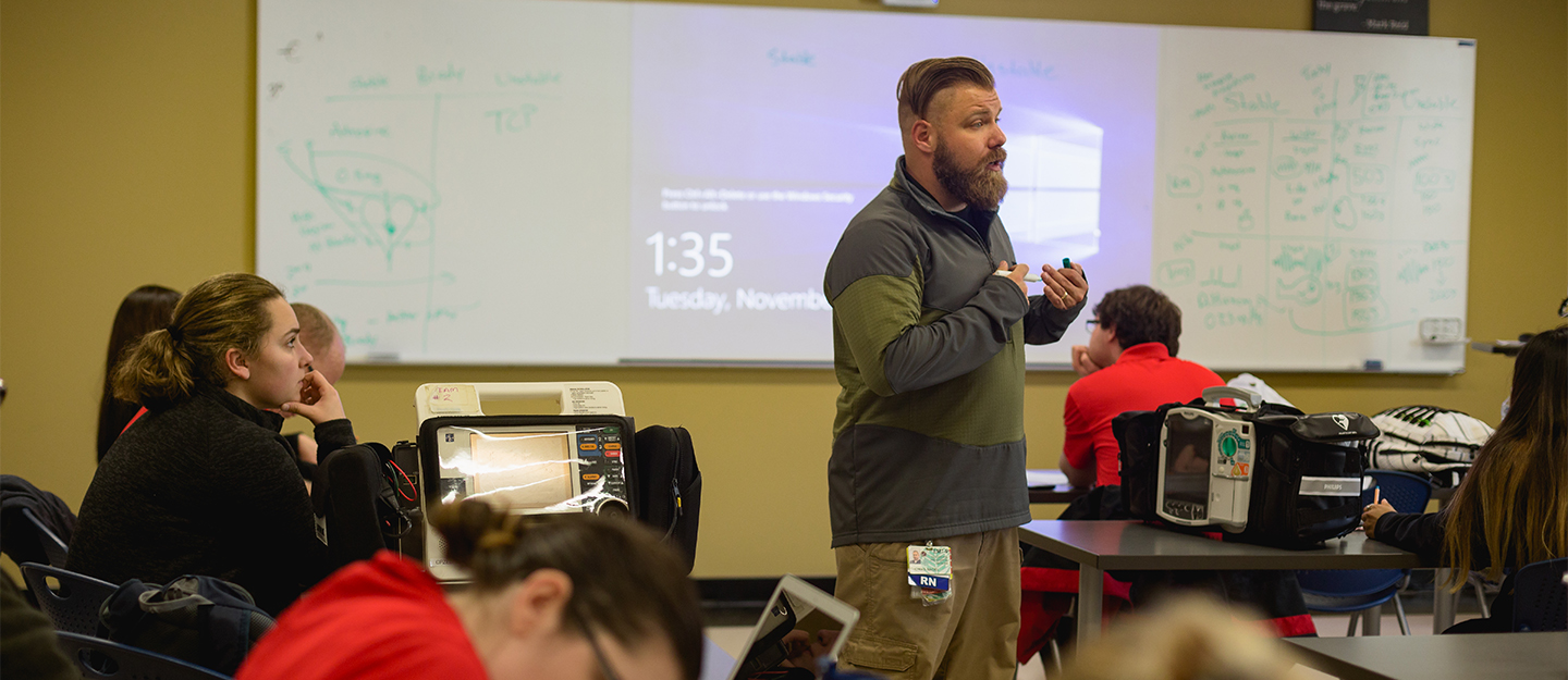 faculty member teaching a class