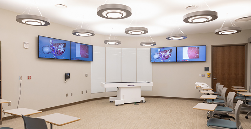 high tech healthcare careers program classroom on Central Piedmont Central Campus