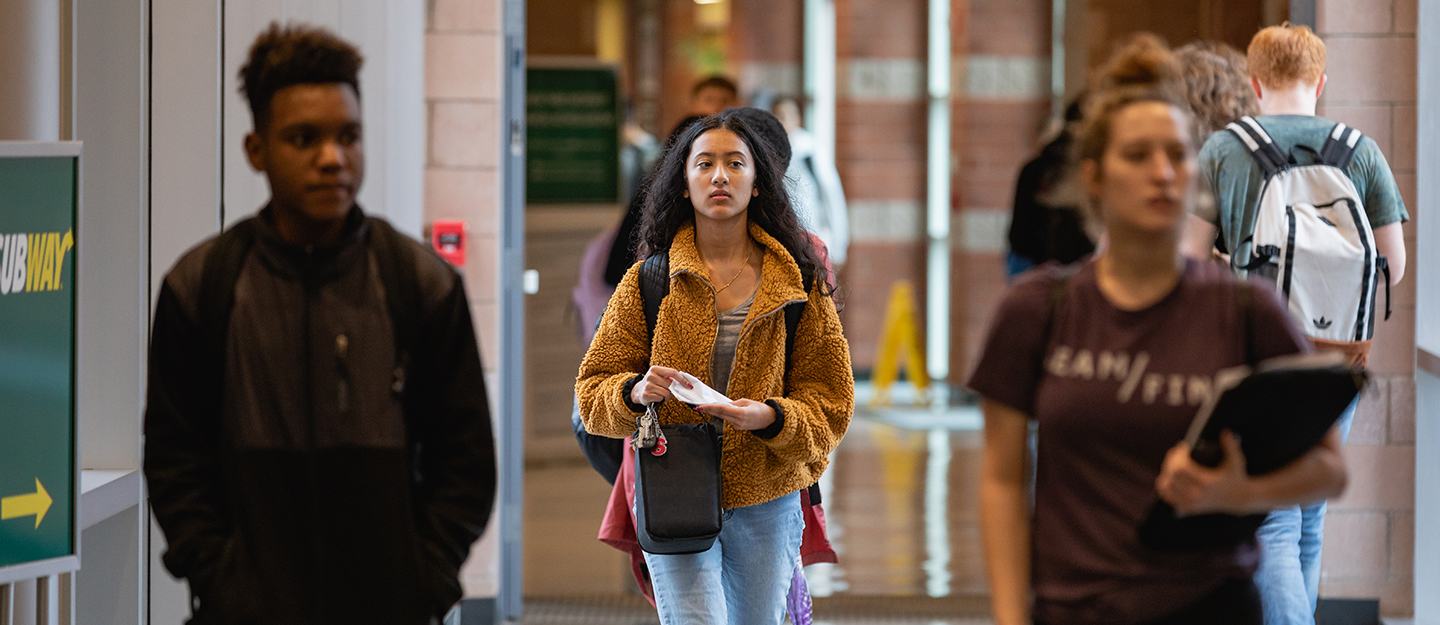 students walking to class on Levine Campus