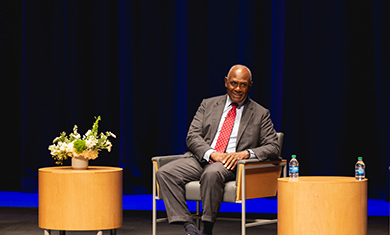 Harvey Gantt on Halton Theater stage