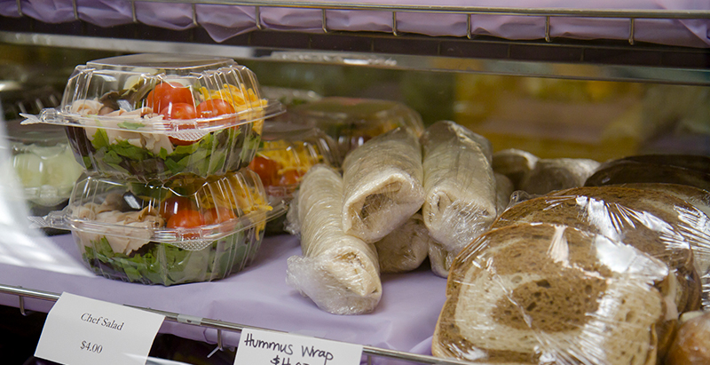 salads, wraps, and sandwiches for sale at Aspire Bakery and Bistro