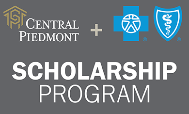 Scholarship Program with Central Piedmont and BCBS logos