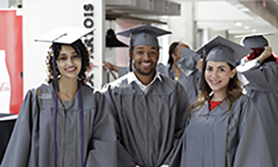 Three Graduates at 2022 Commencement