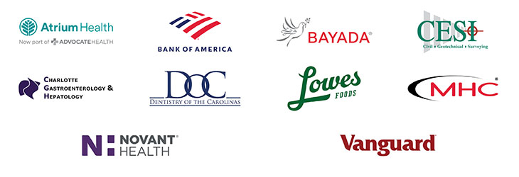 Career Guide Sponsors (Novant Health, MHC, Panera Bread, Lowes Foods, Northwood Ravin)