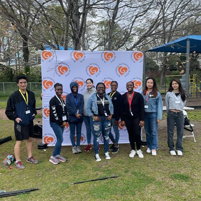 Rotaract Club Students in a group photo 