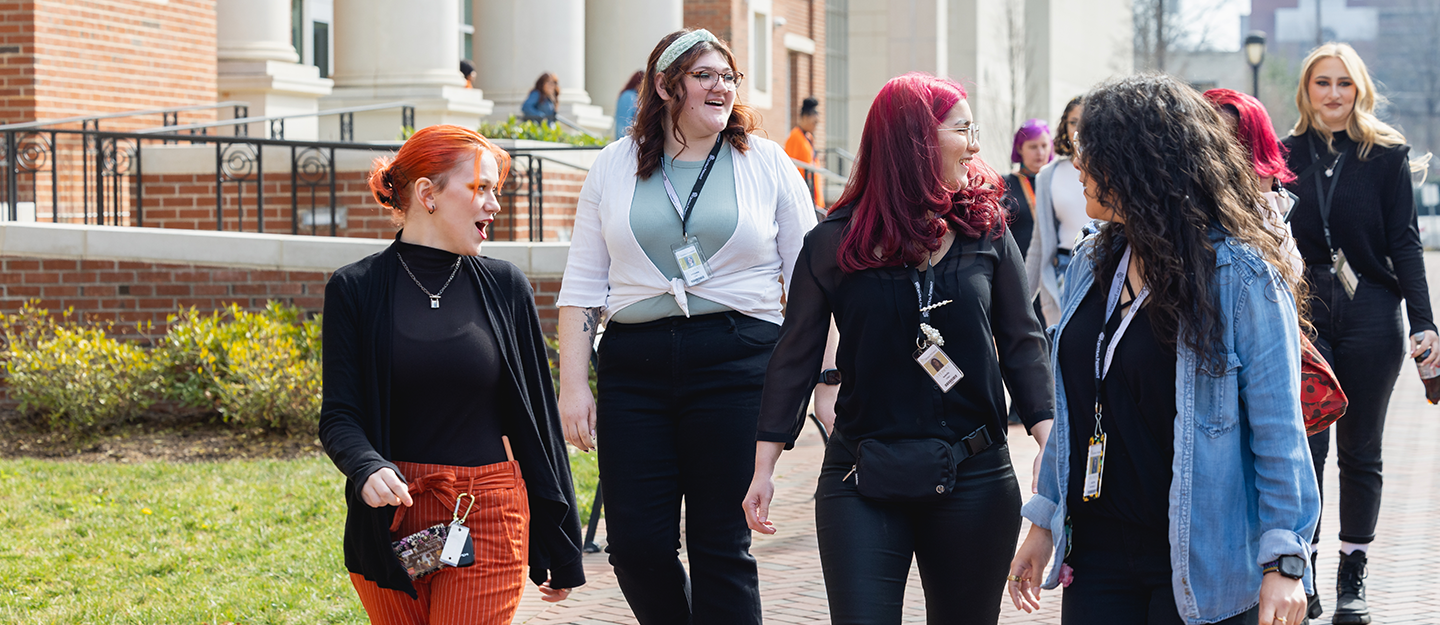 Group of students walking 