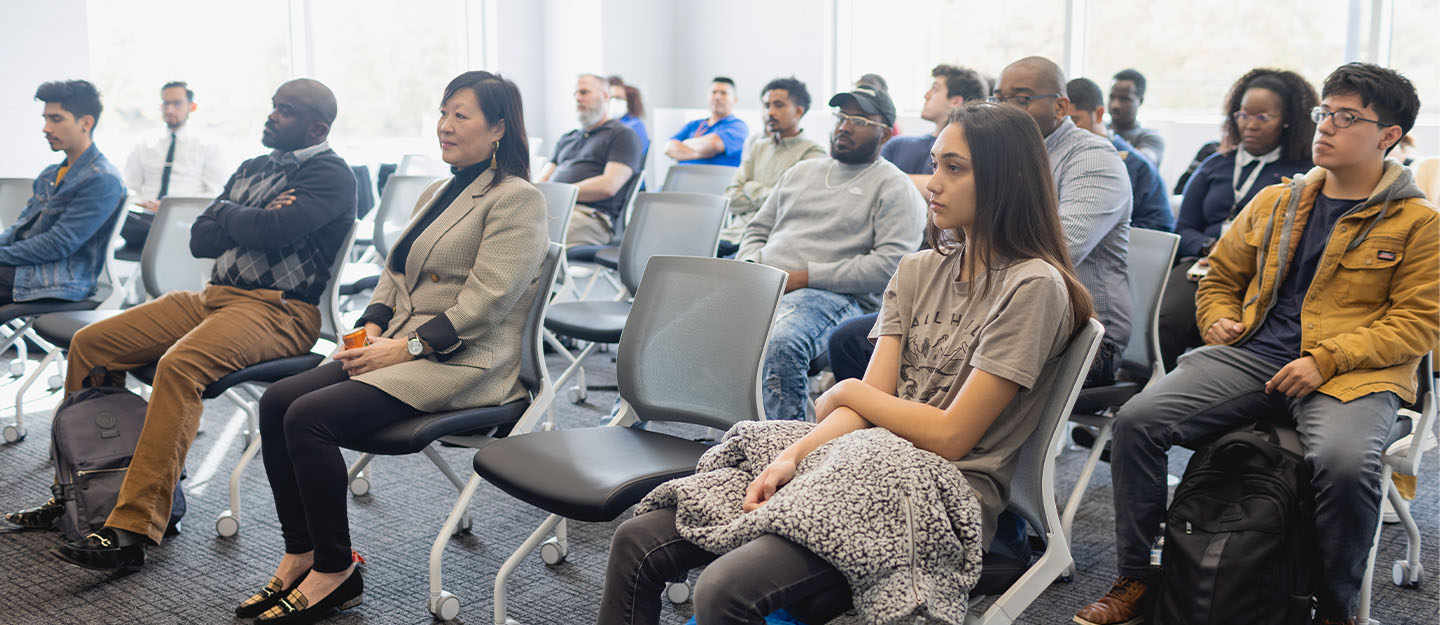 A group of students at Central Piedmont's Career Development Week