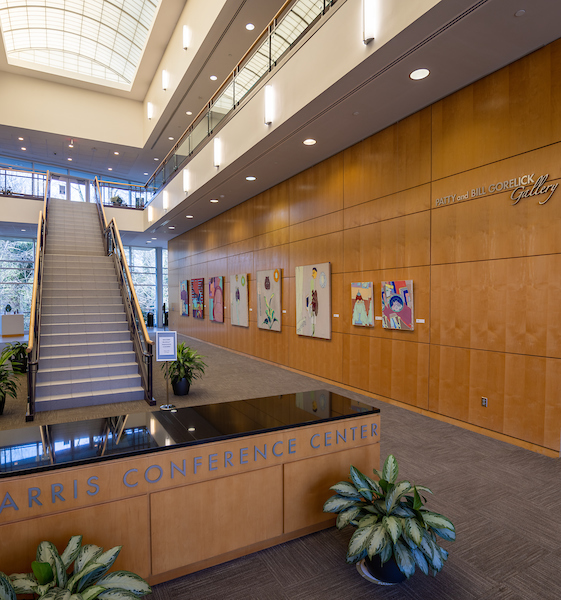 lobby of Harris Conference Center at Central Piedmont Community College 