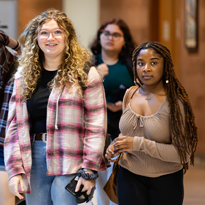 A small group of students at Central Piedmont's Levine Campus