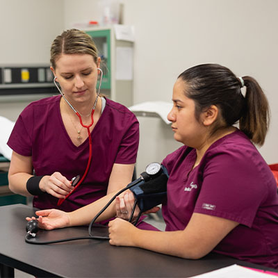 Two medical assisting students at Central Piedmont
