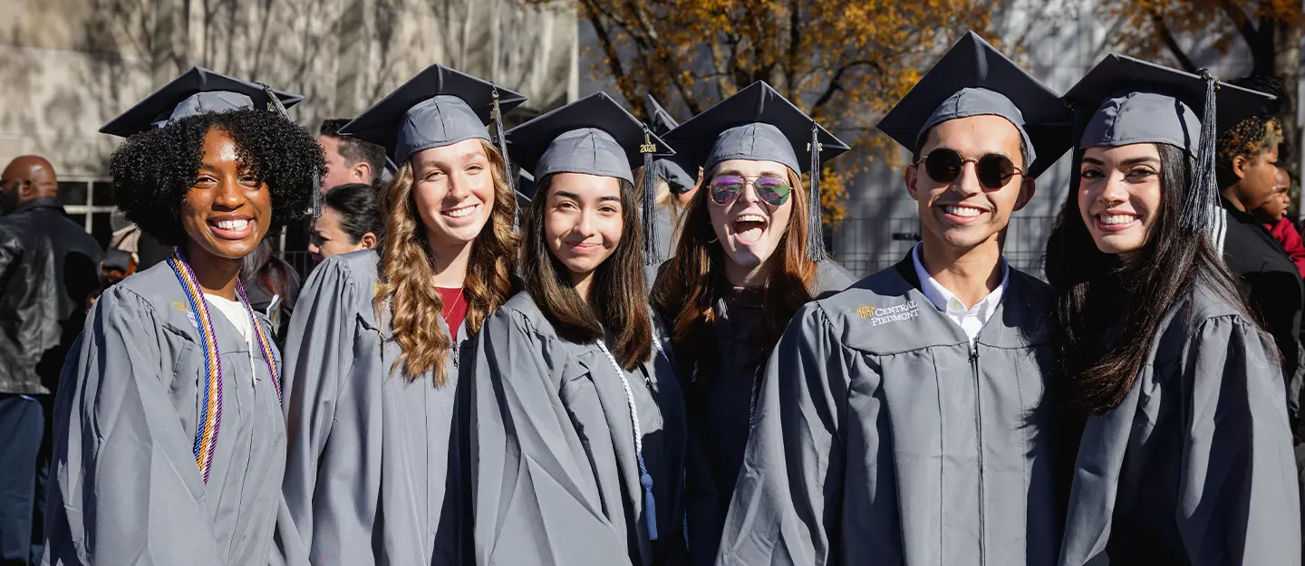 Six Central Piedmont graduates at the December 2024 ceremony