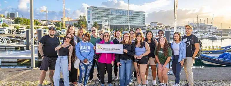 Central Piedmont students studying abroad in the Azores