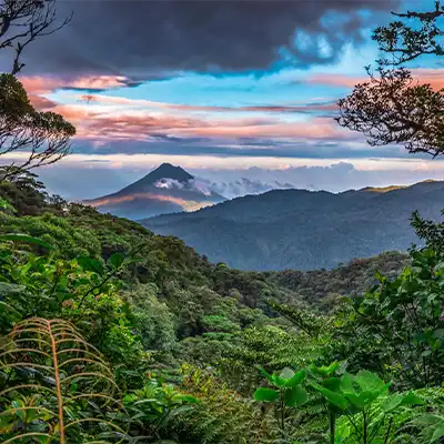 The mountains and tropical forest of Costa Rica