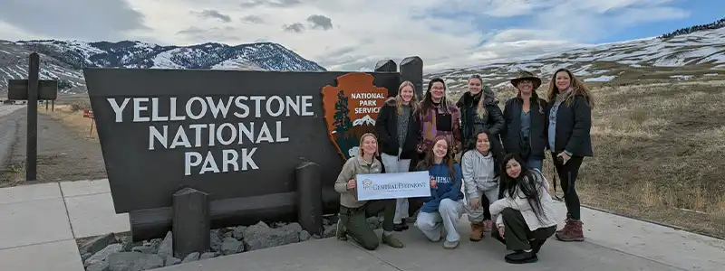 Central Piedmont Students at Yellowstone National Park