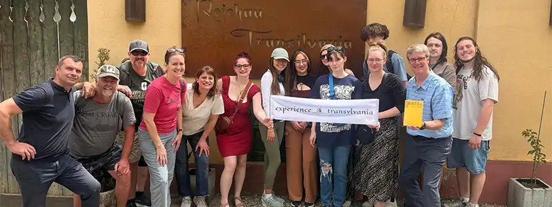 Central Piedmont students during the study abroad program in Transylvania