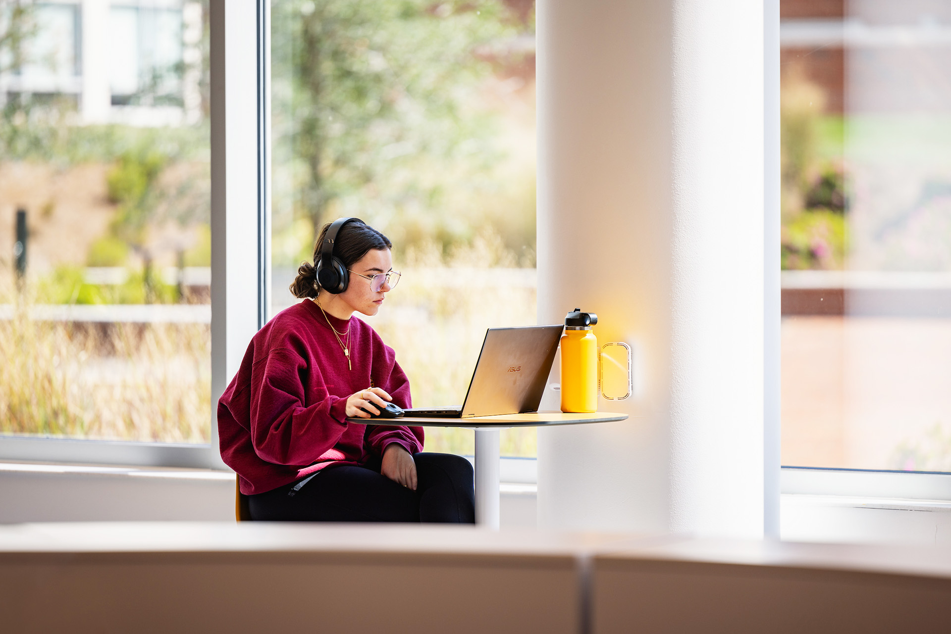 Student studying