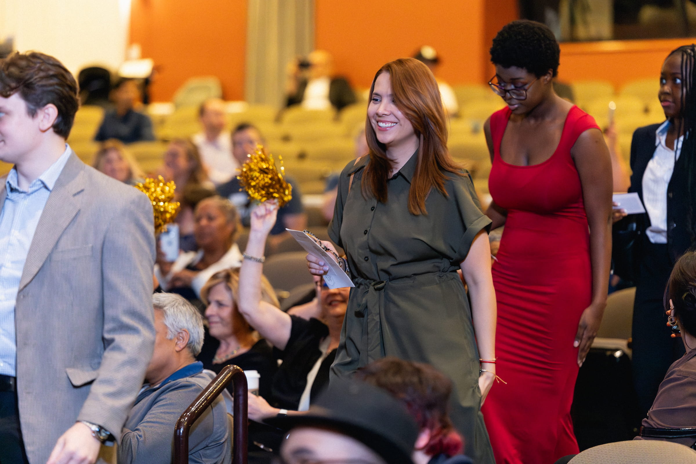 Guests celebrating at a scholarship reception