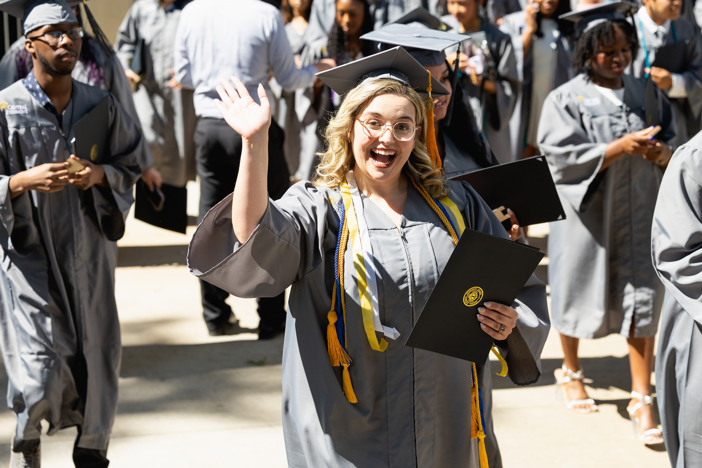 A Central Piedmont graduate at commencement on May 14, 2026