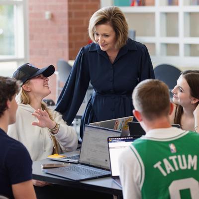 Dr. Kandi Deitemeyer with Central Piedmont students