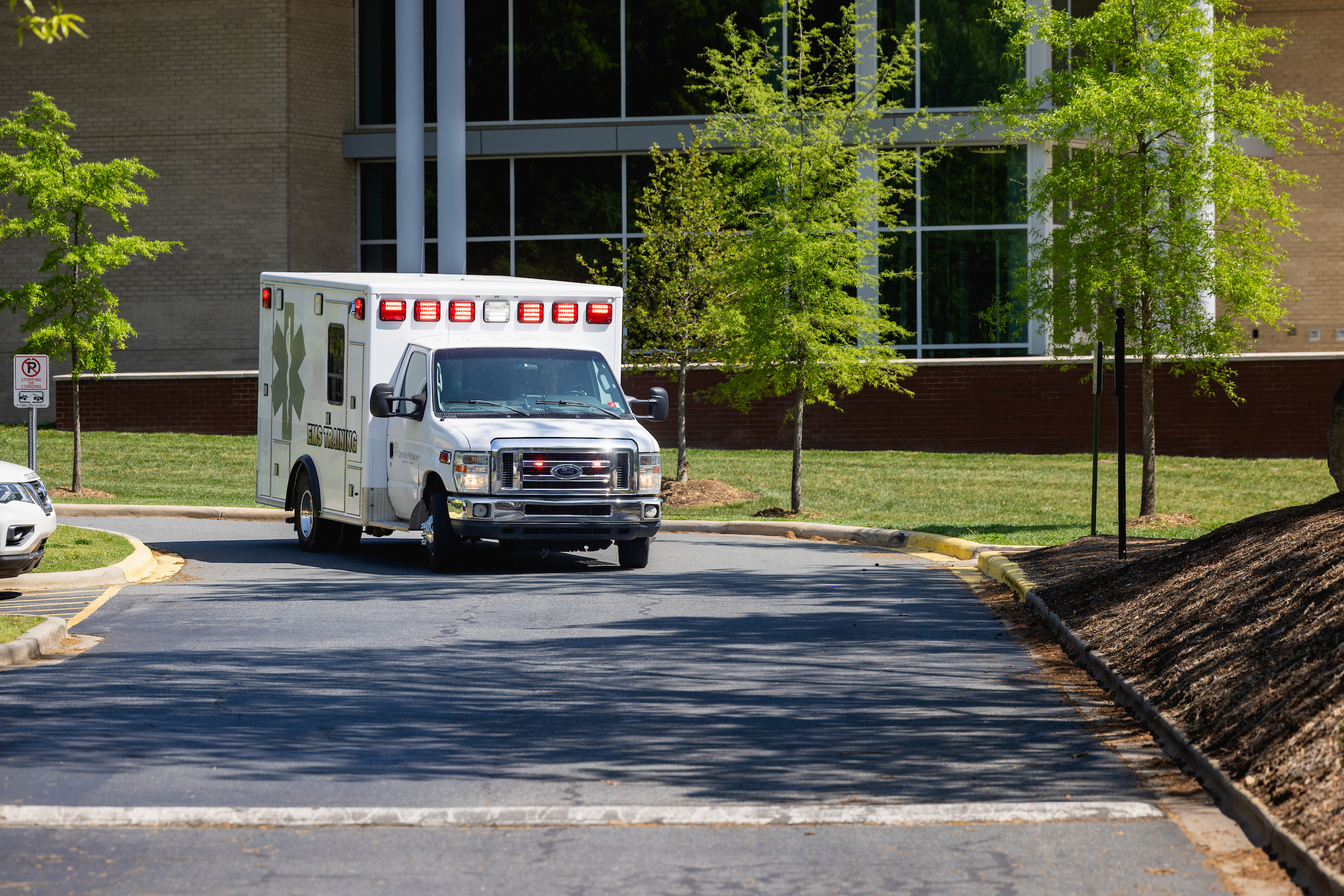 An ambulance on Central Piedmont's campus