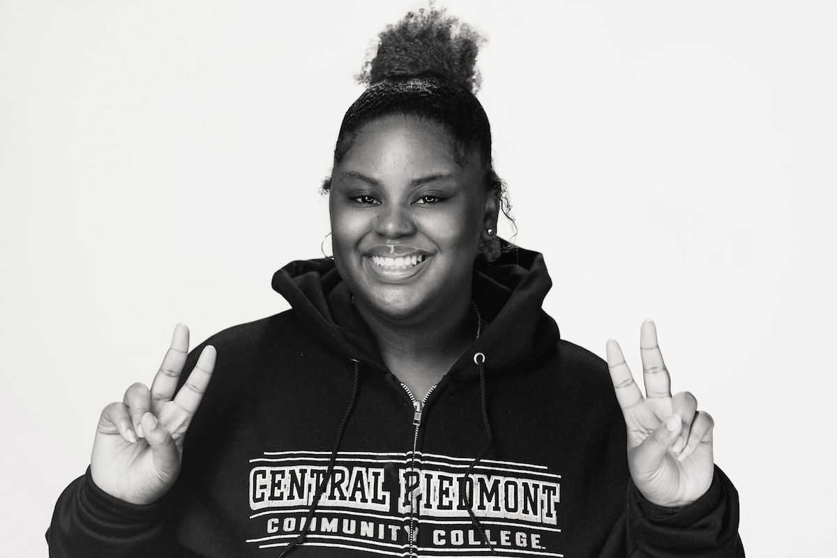 Trio student Shania Johnson posing for a headshot