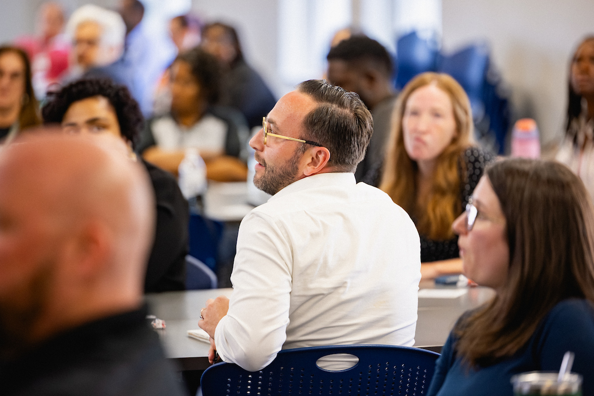 Employee attending a development class