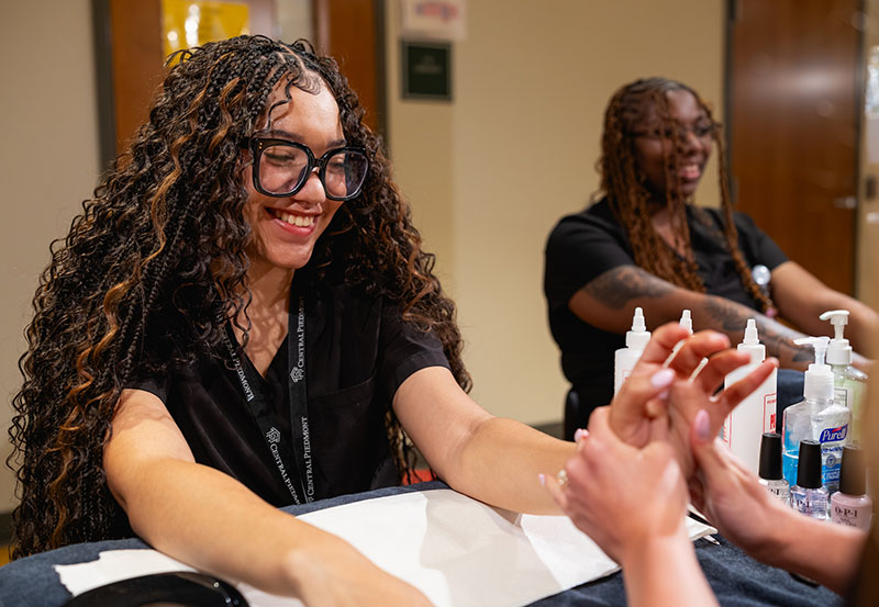 Nail technicians at Central Piedmont