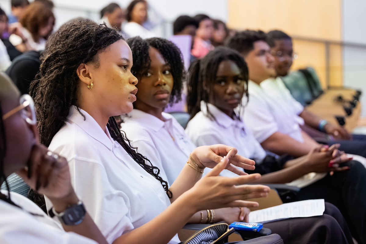 Student providing a perspective during class