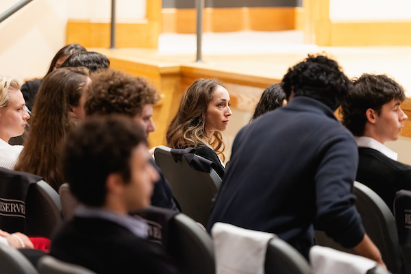 Truist Honors students listening in an auditorium