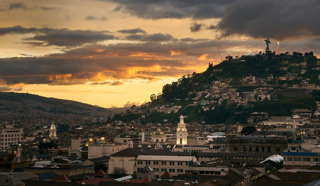 Skyline of Quito, Ecuador, which is one of Central Piedmont's study abroad destinations